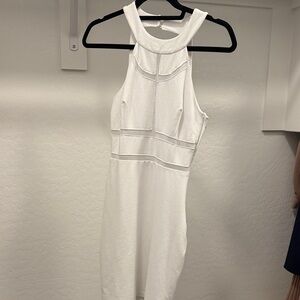 Guess White Halter Midi Dress